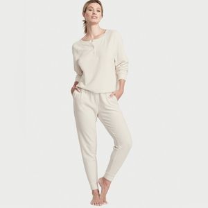 Victoria Secret Glow Waffle Henley Jogger Set